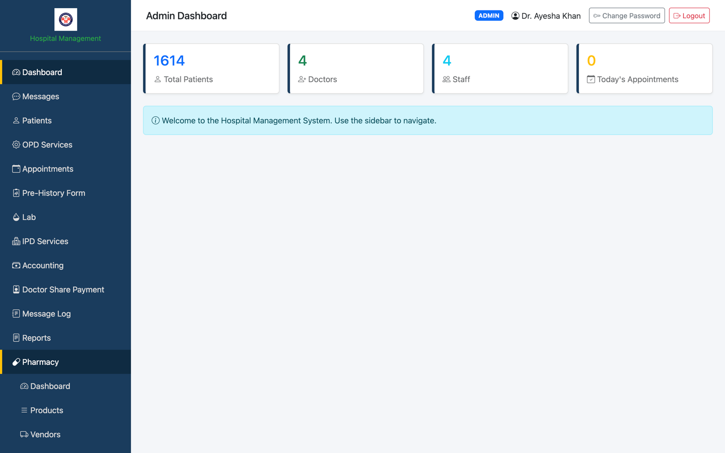 Ayriq HMS — Role-based dashboard — the day at a glance